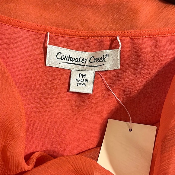 Pink Coldwater Creek Women's Draped Breeze Top - Picture 3 of 4